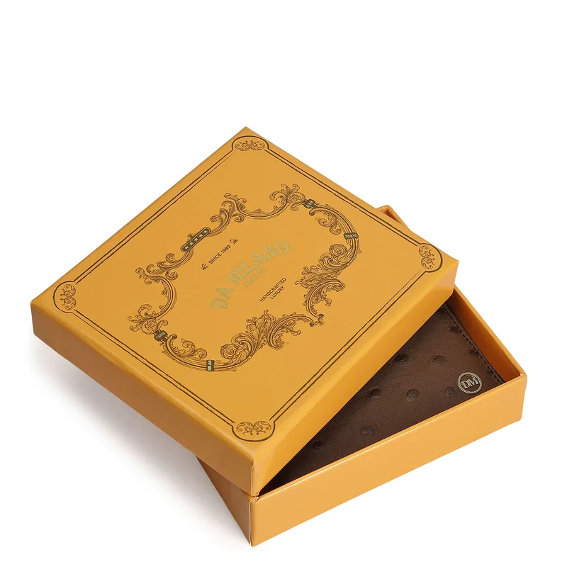 Da Milano Mocha Mocha Bifold Leather Mens Wallet for Men | Best Price UAE
